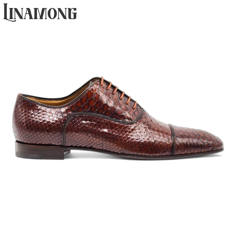 Men'S Shoes Limited Edition - Sapatos Oxford de Couro Sintético Marrom