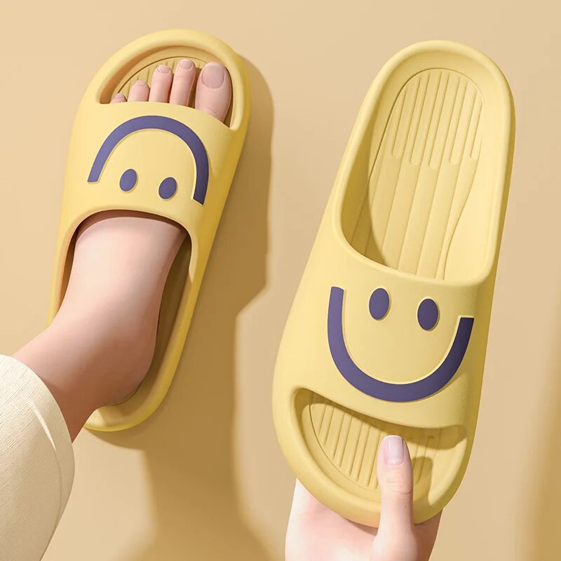 Men'S Shoes Cloud - Chinelos Nuvem com Rosto Sorridente para