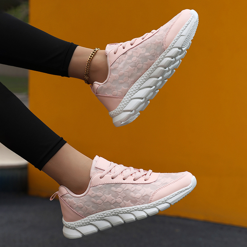 Mesh Trainer Breathable - Tênis Casuais Femininos Respiráveis com Cadarço
