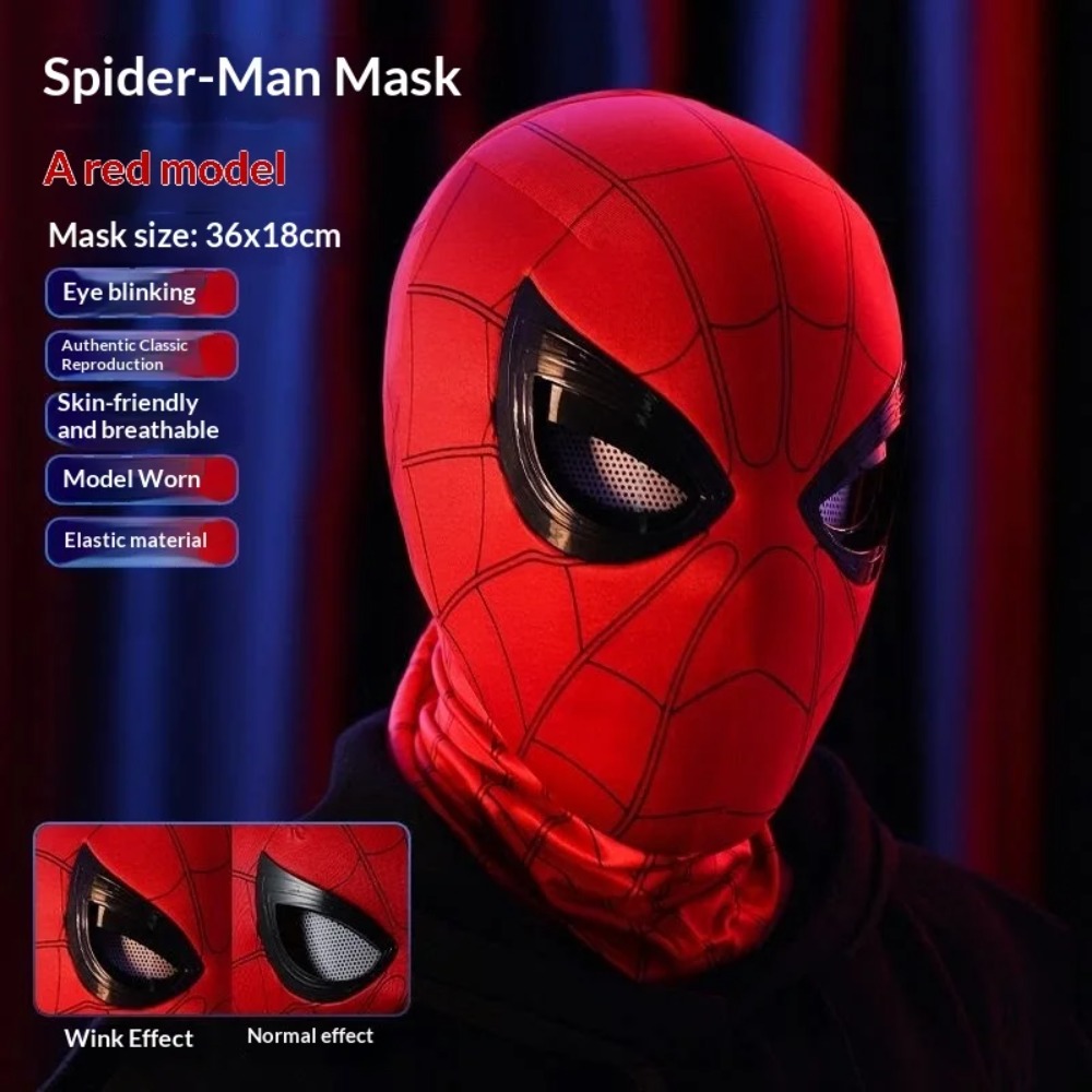 Men Shoes Models - Máscara do Homem-Aranha com Olhos Móveis,