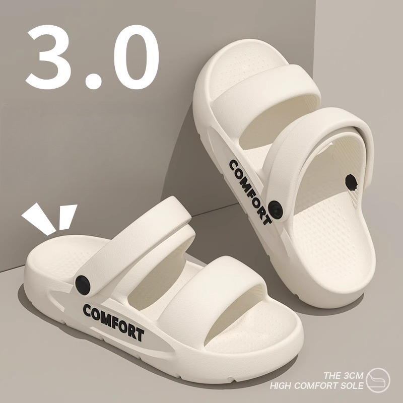 Men'S Shoes Cloud - Sandálias Unissex com Fivela, Sola Grossa