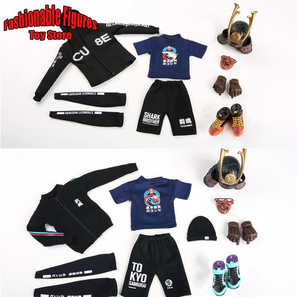 Men Shoes Models - 1/6 homens soldado samurai capacete camisa