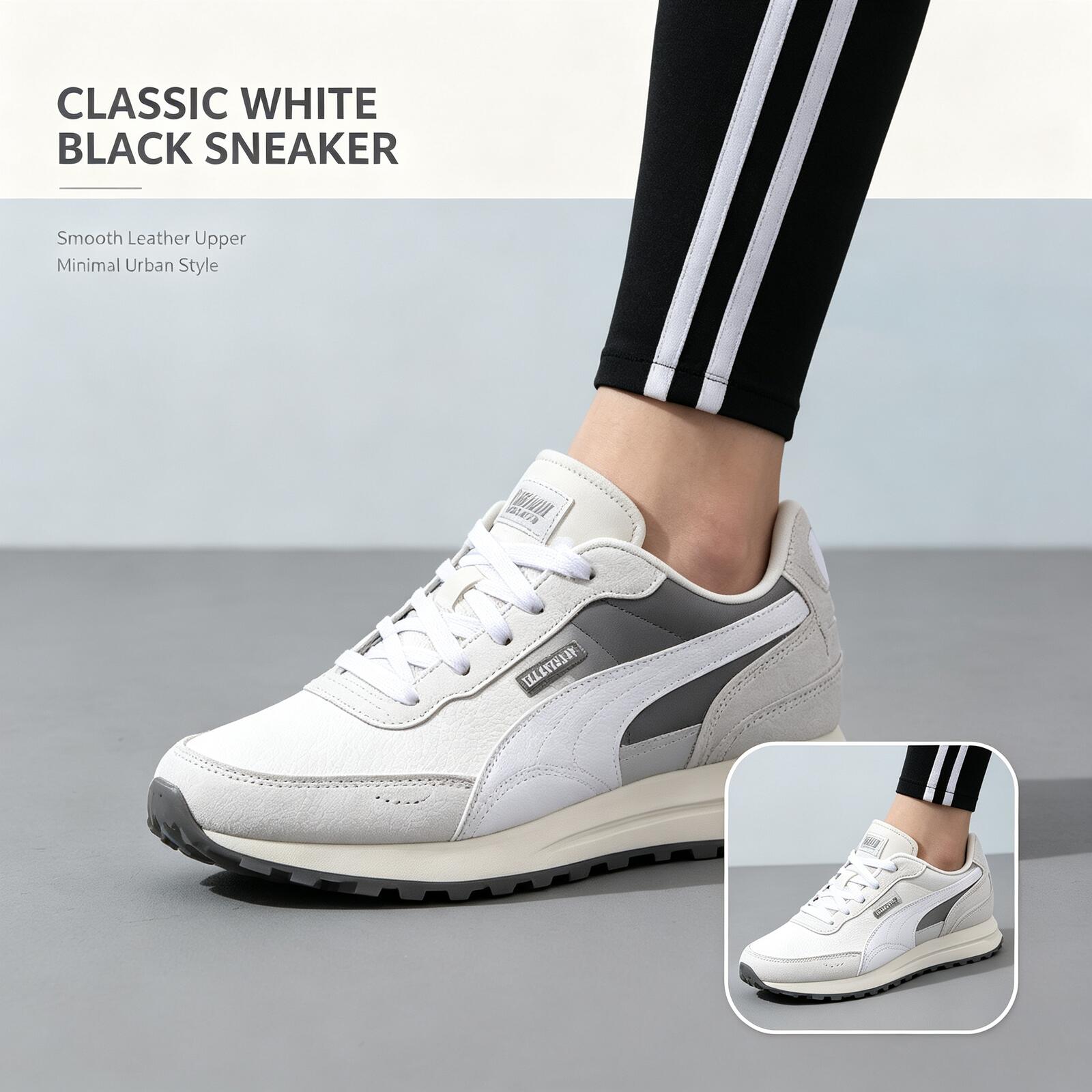 Men'S Shoes Puma Sneakers - Tênis PUMA Masculino Branco e Preto