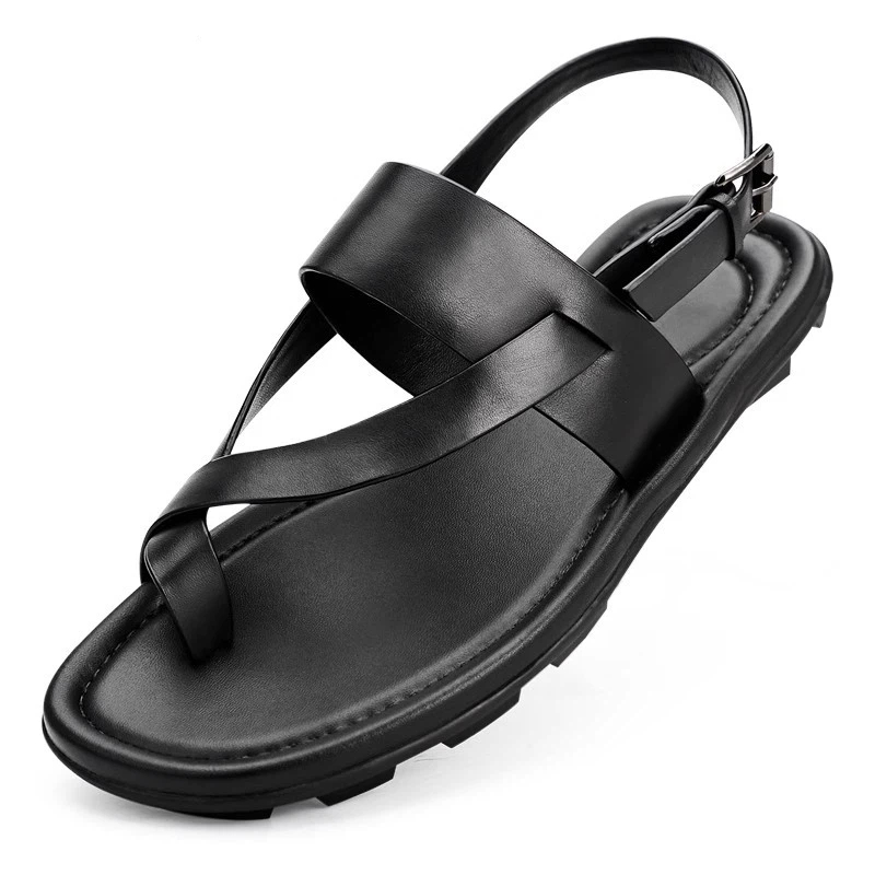 Men'S Shoes Size 43 In Us - Sandálias masculinas de couro genuíno, luxuosas,