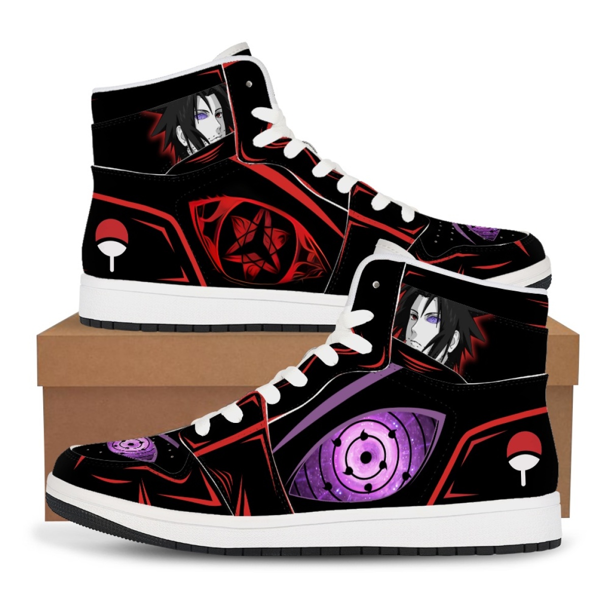 Men Shoes Models - Tênis de cano alto Naruto Anime,