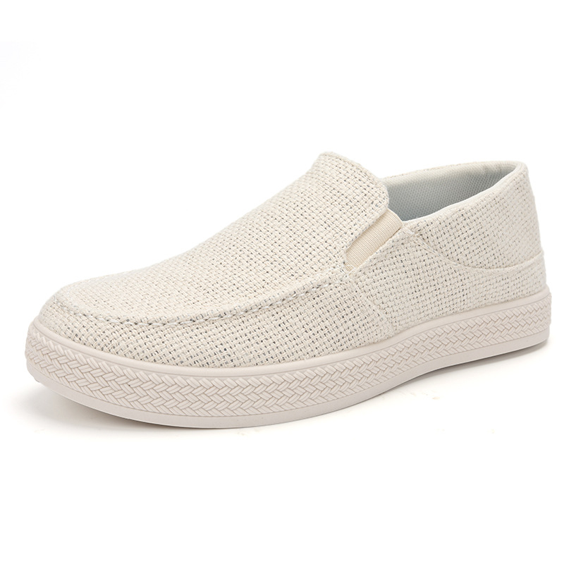 Men Shoes Everyday - Sapatos masculinos de linho, estilo slip-on,