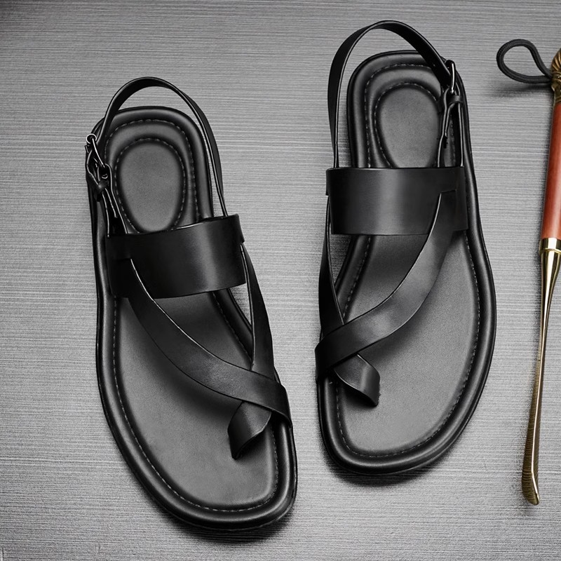 Sandálias masculinas de couro  - Men'S Shoes Size 43 In Us avaliação e preço
